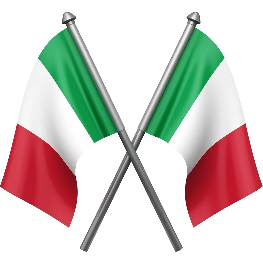 I want 2 Italian flag crossed each other emoji