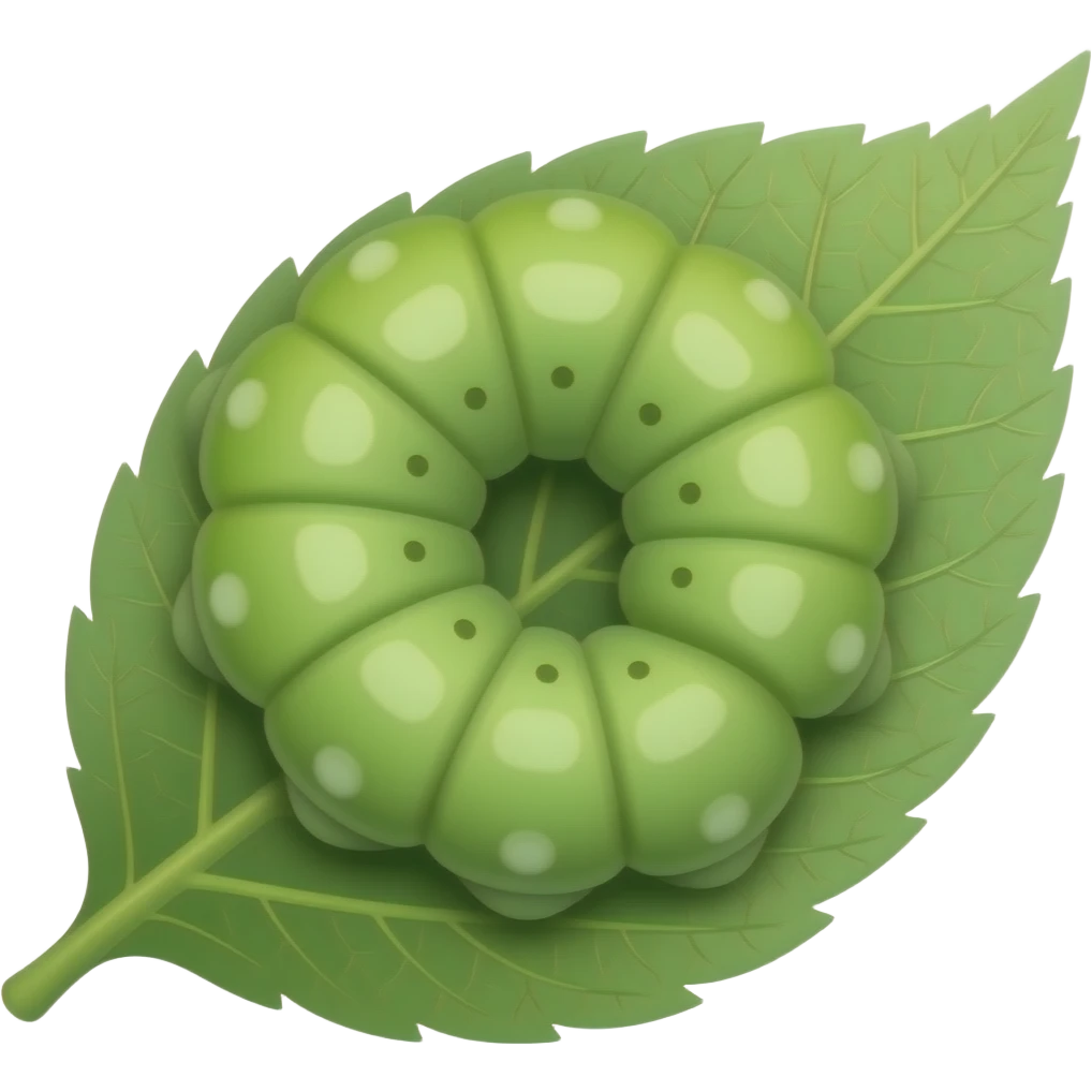 a catterpillar in a w shape emoji