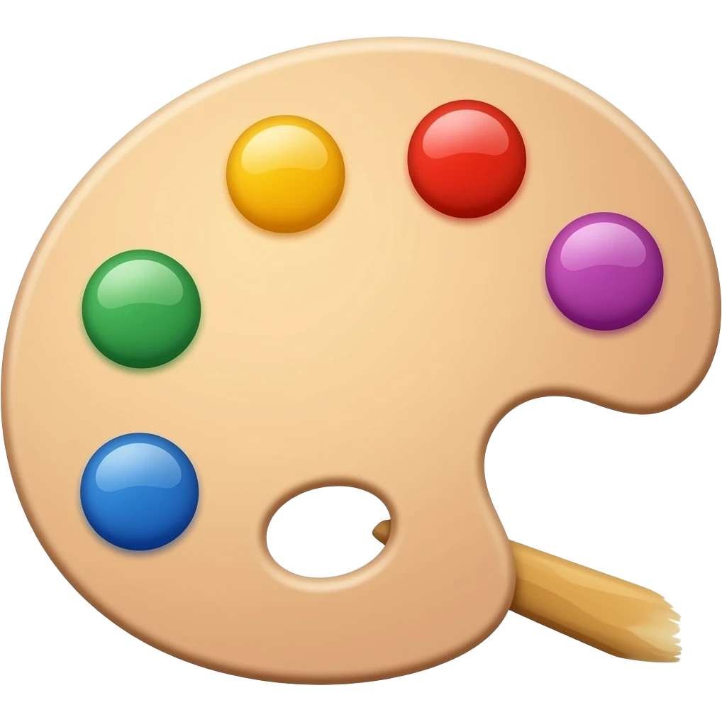 paleta de pintura emoji