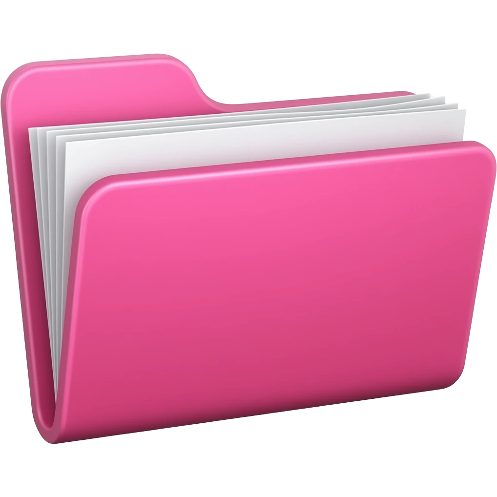 pink folder emoji