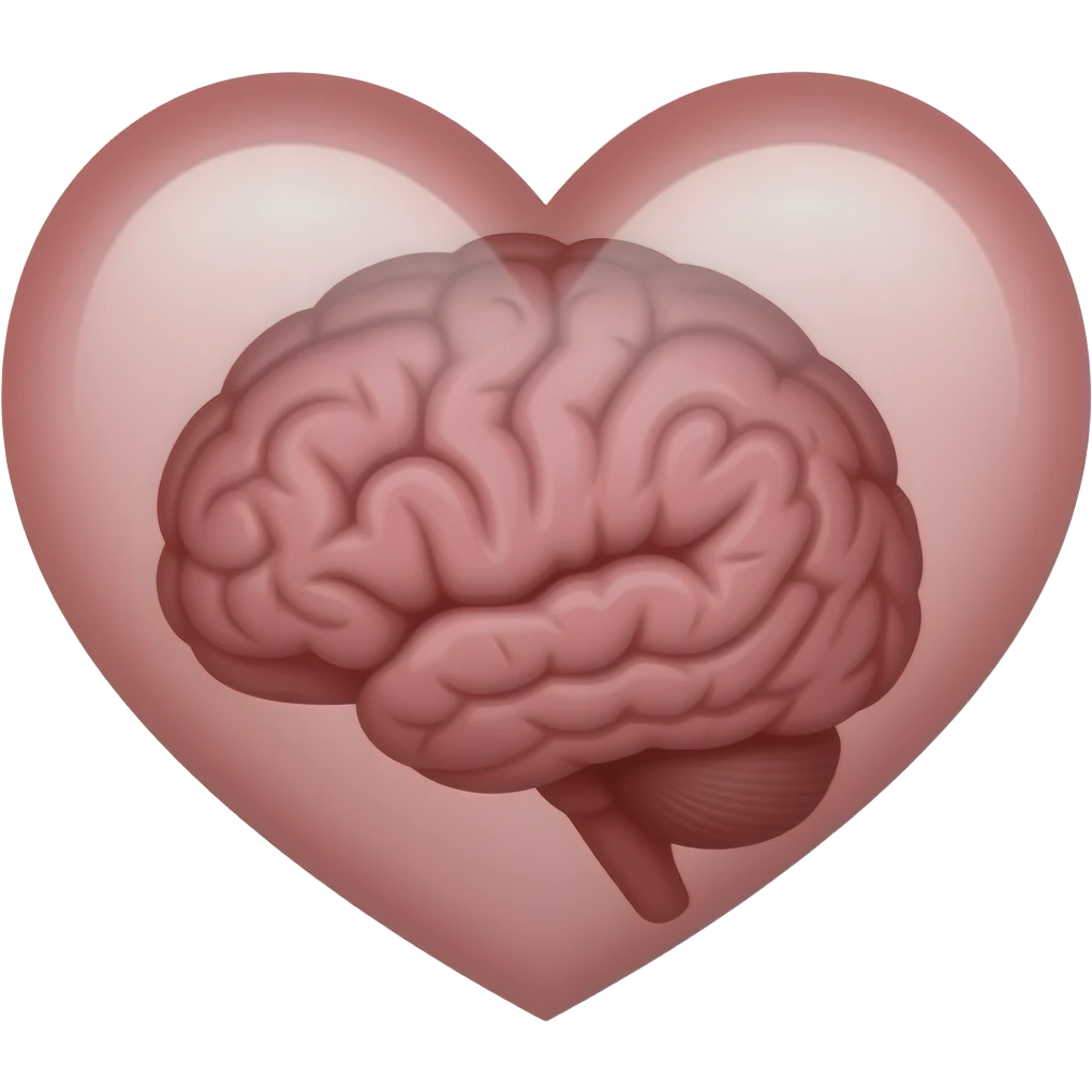 make a heart with a brain emoji