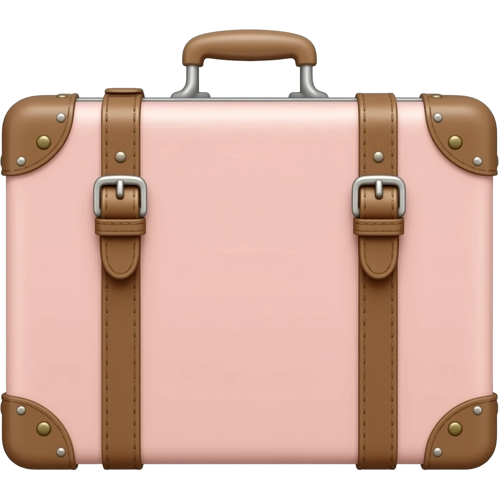 light pink suitcase emoji