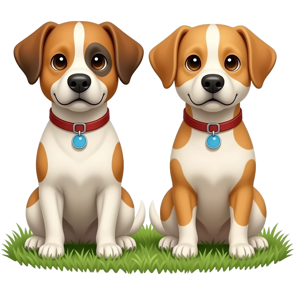 Your can put another dog in the other side emoji