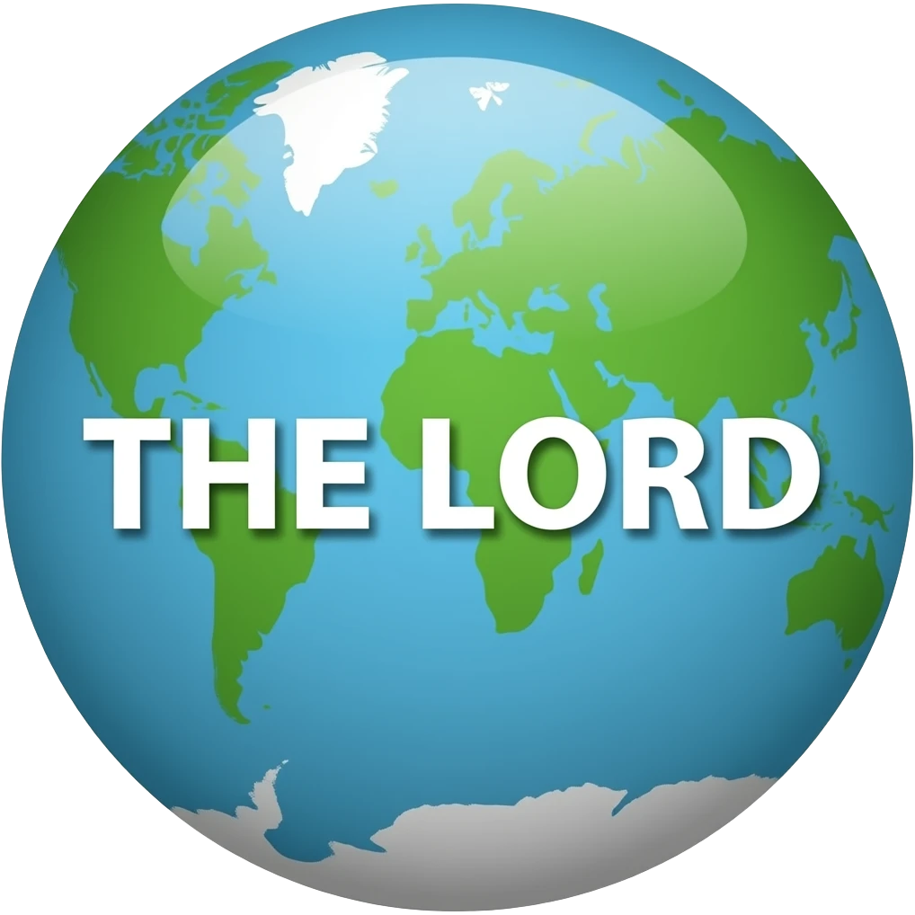 a world saying THE LORD across it emoji