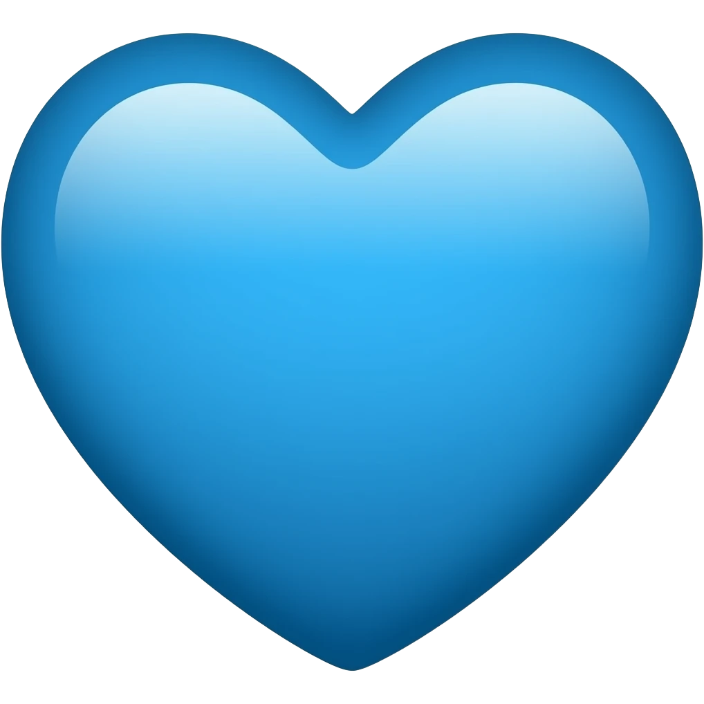 قلب آبی emoji