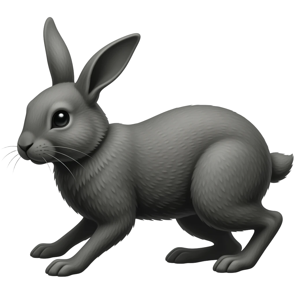 creepy rabbit silhouette emoji