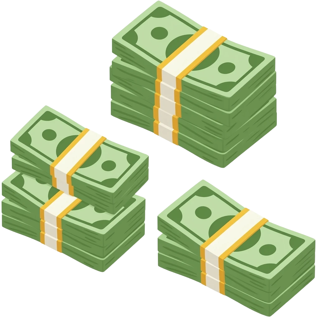3 stack money emoji