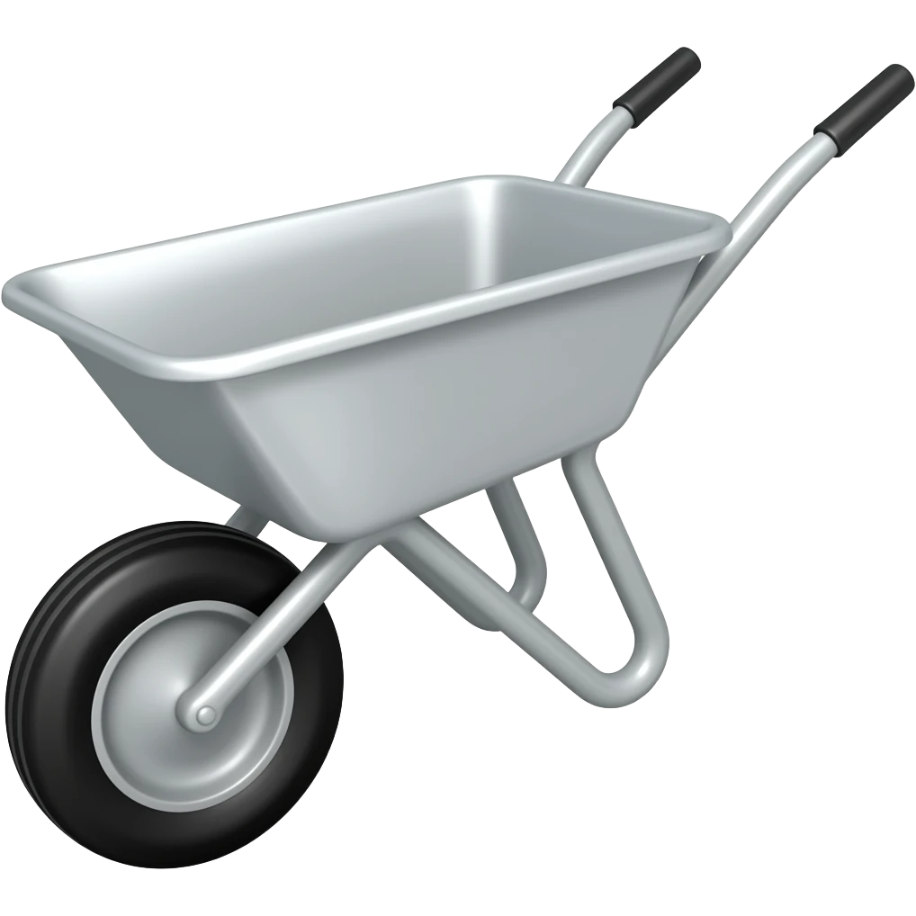 wheelbarrow without animals emoji