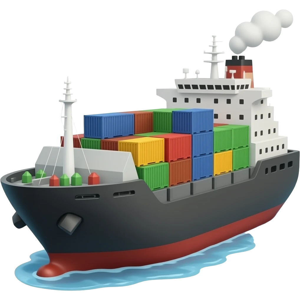 ship with continer emoji