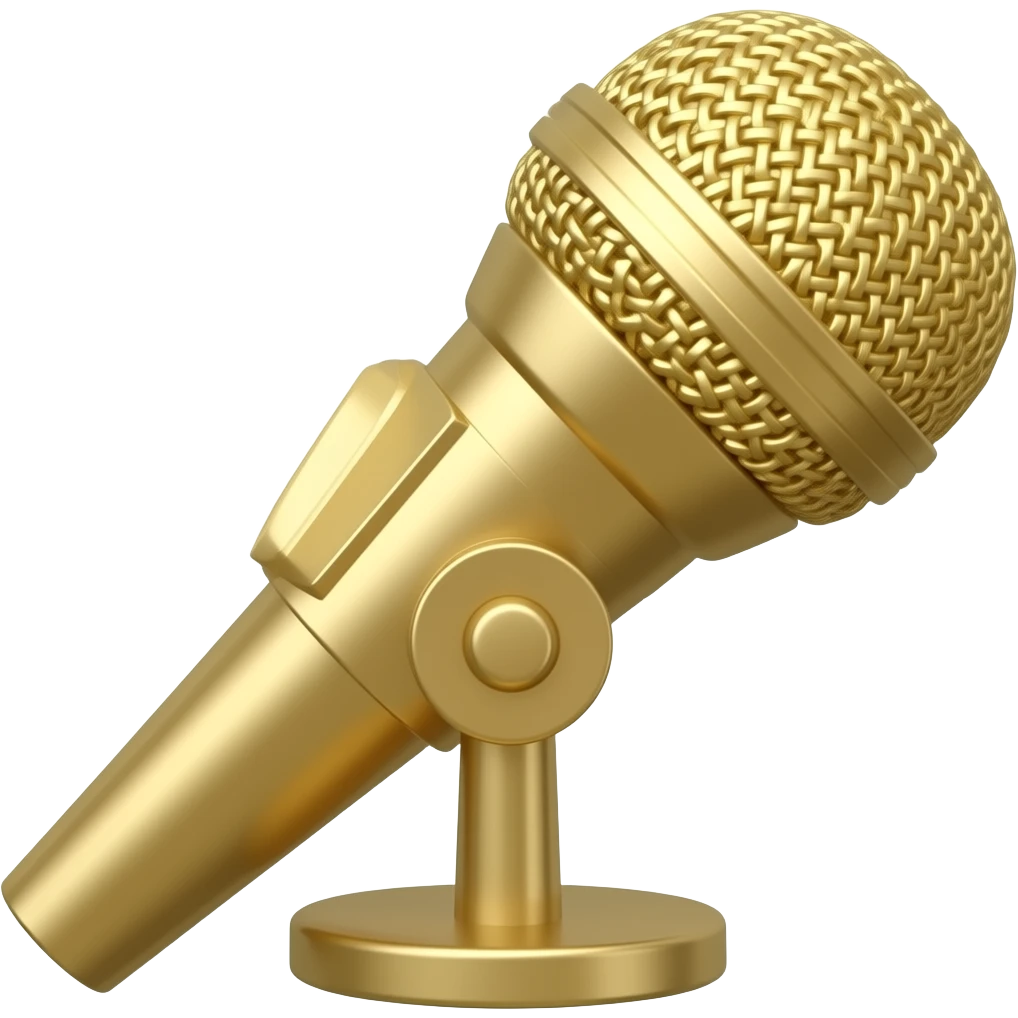 Change the color of this microphone 🎙️ to gold emoji