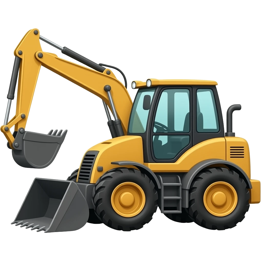 Backhoe loader emoji