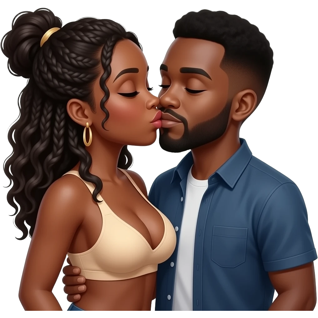 african ebony big boobs woman kissed black man kisses emoji