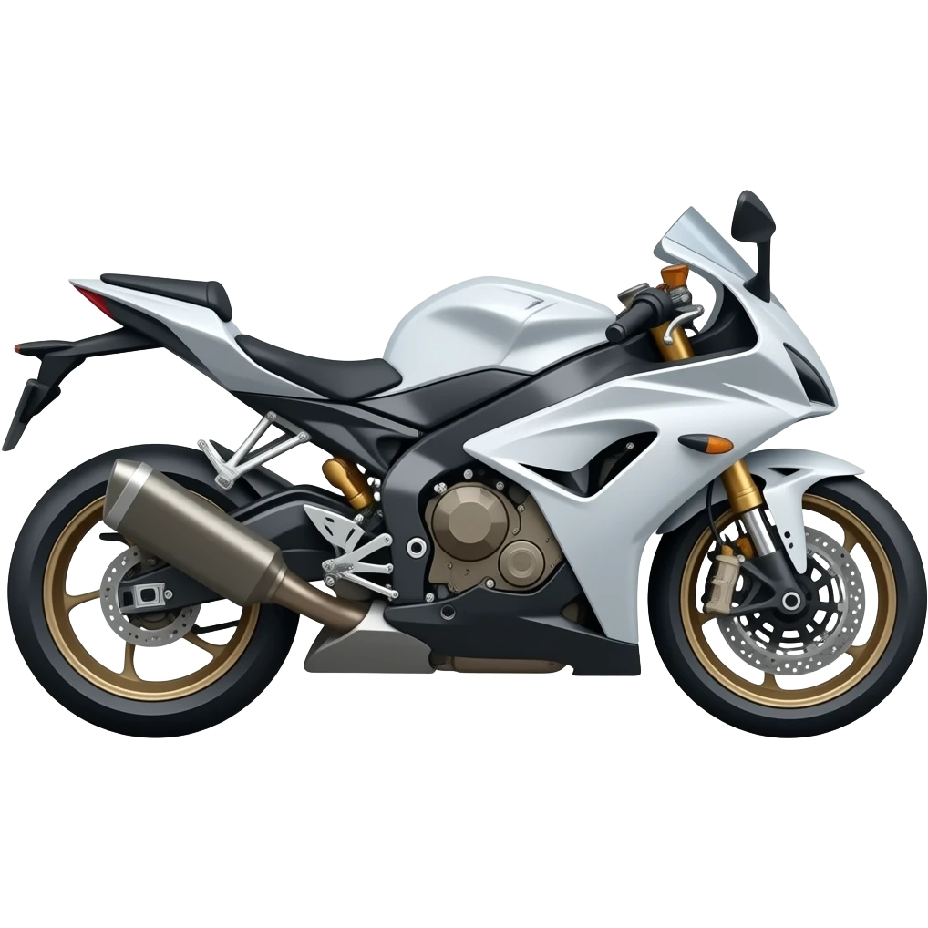 sports motorcycle, very simple, side emoji