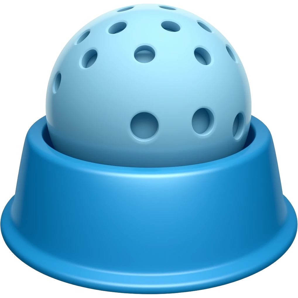 Blue lawn bowl emoji
