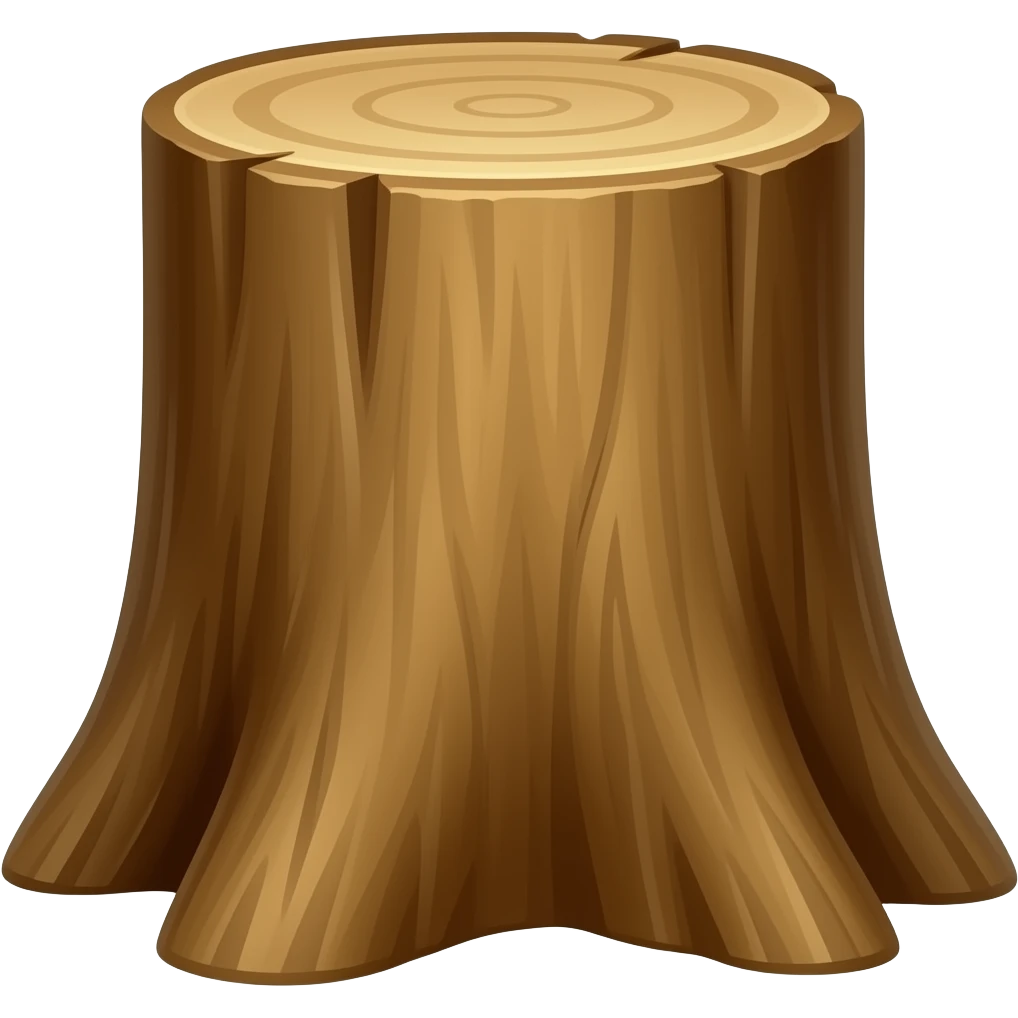 Realistic tree trunk emoji