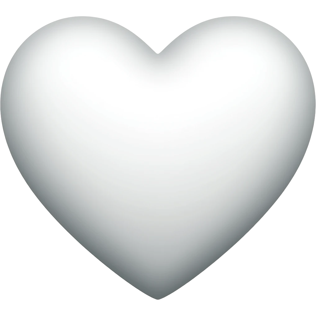 A white heart emoji