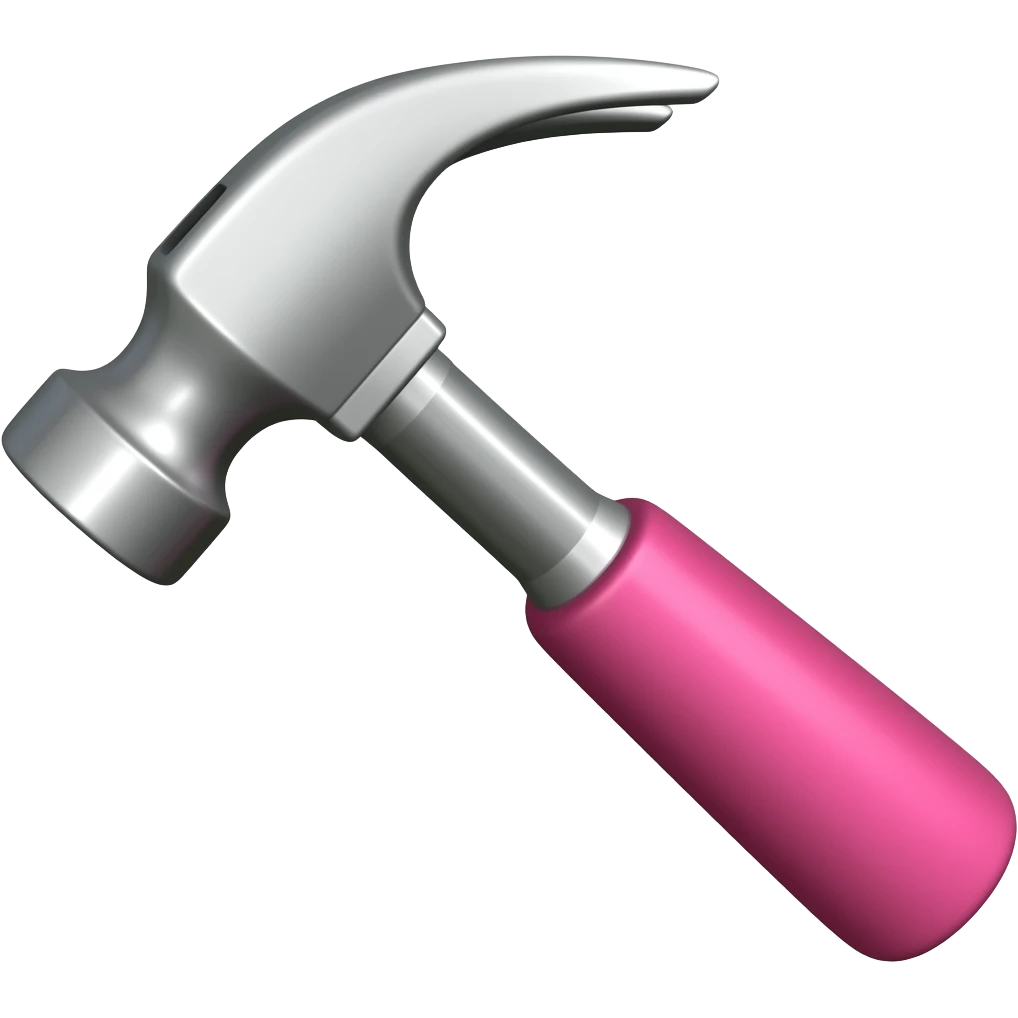 ban hammer in pink emoji