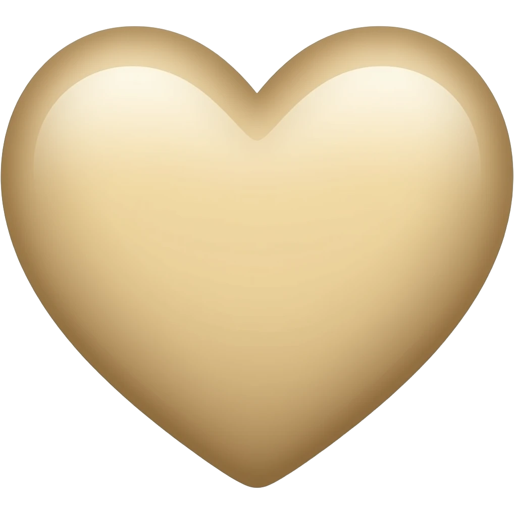 Beige heart emoji emoji