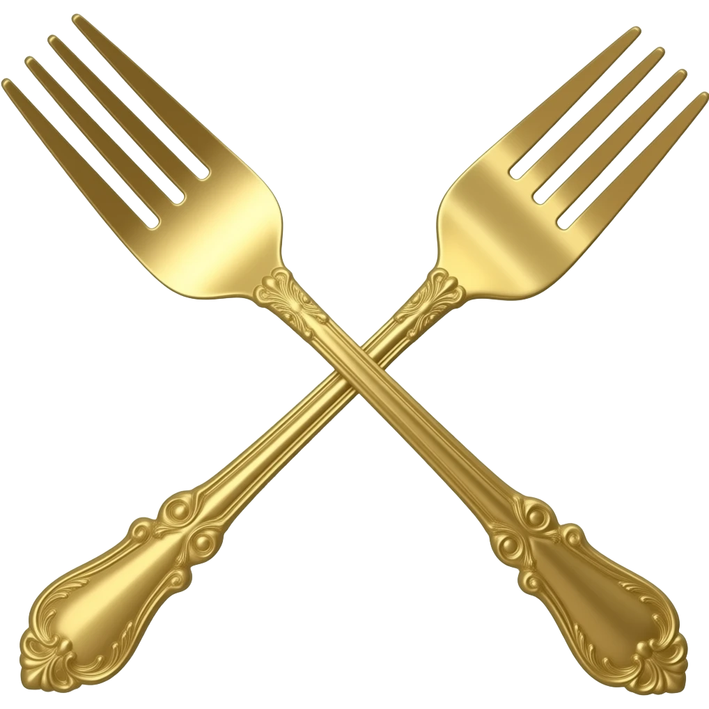Golden fork emoji