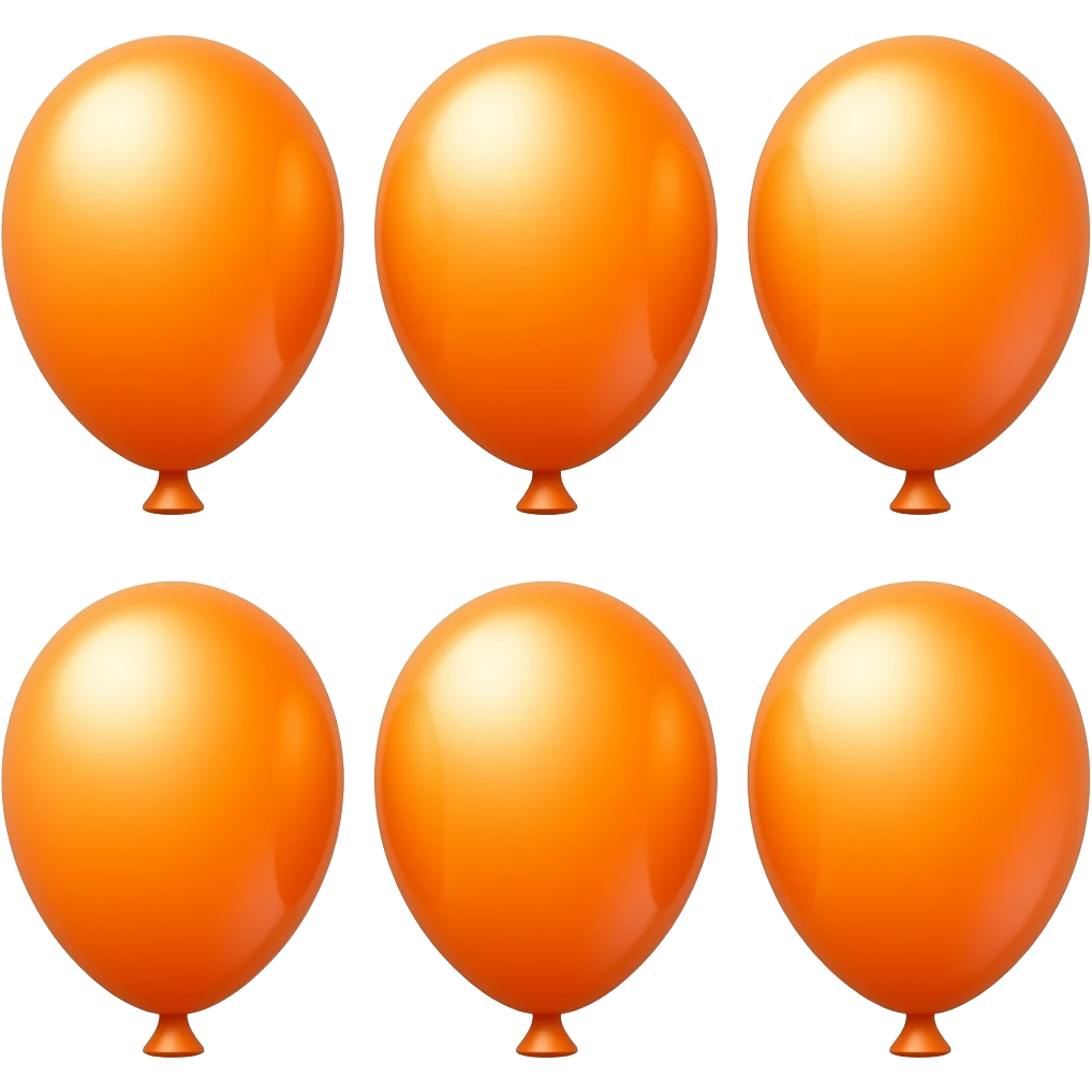 6orange Baloons emoji