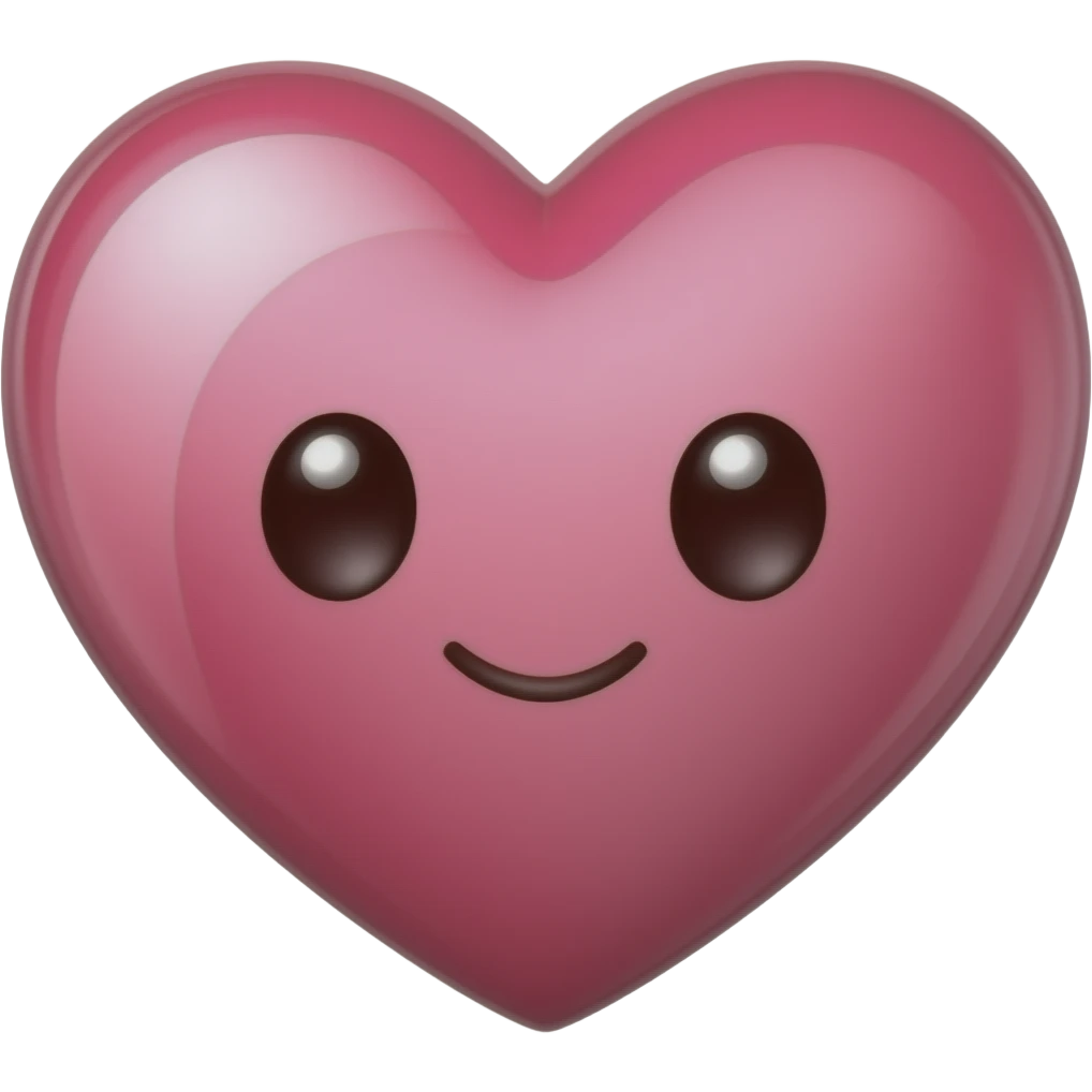 A cute beautiful heart with shiny emoji | AI Emoji Generator
