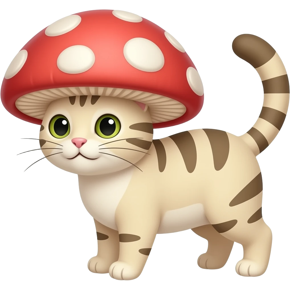 Mantar kedi emoji