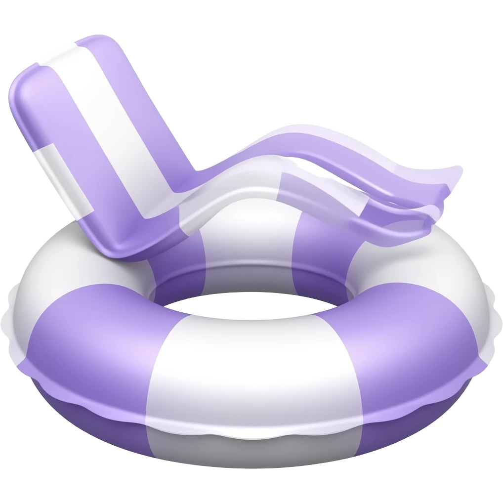 Pastel simple purple pool lounge float emoji