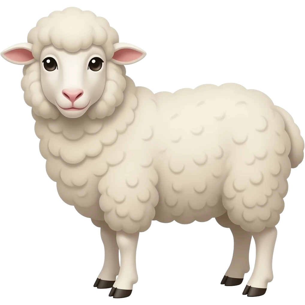 Sheep body frontal emoji
