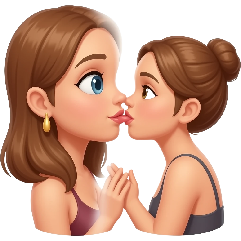 Lady licking another lady between her legs emoji