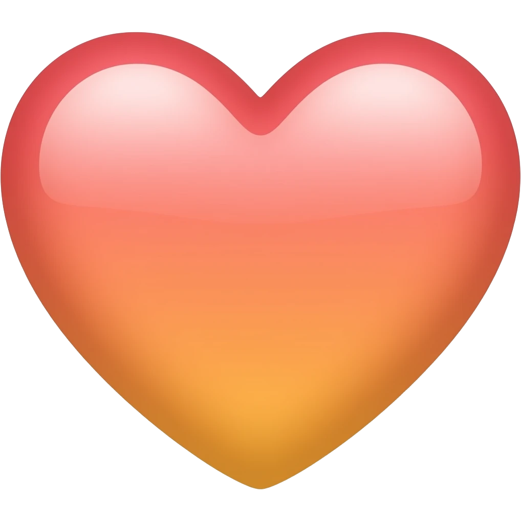 peach color orange heart emoji