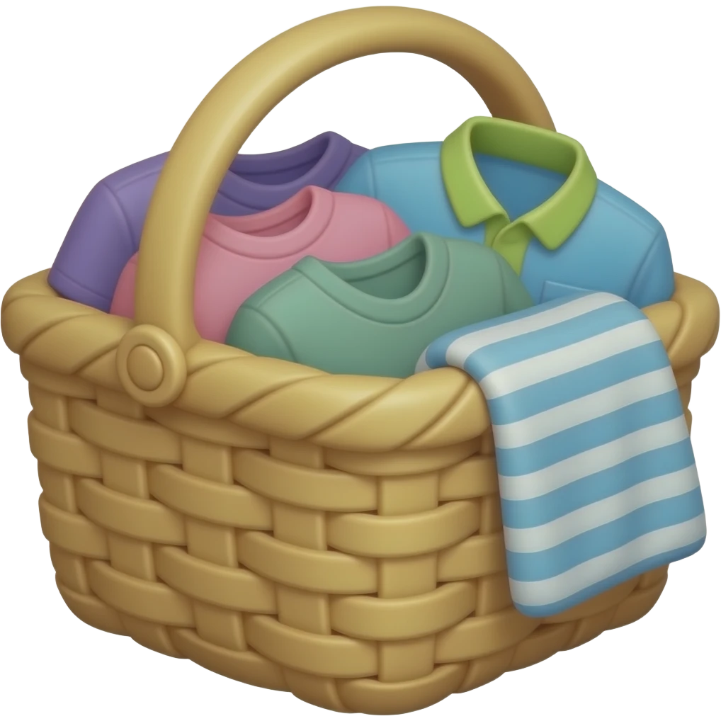 CESTA CON ROPA emoji