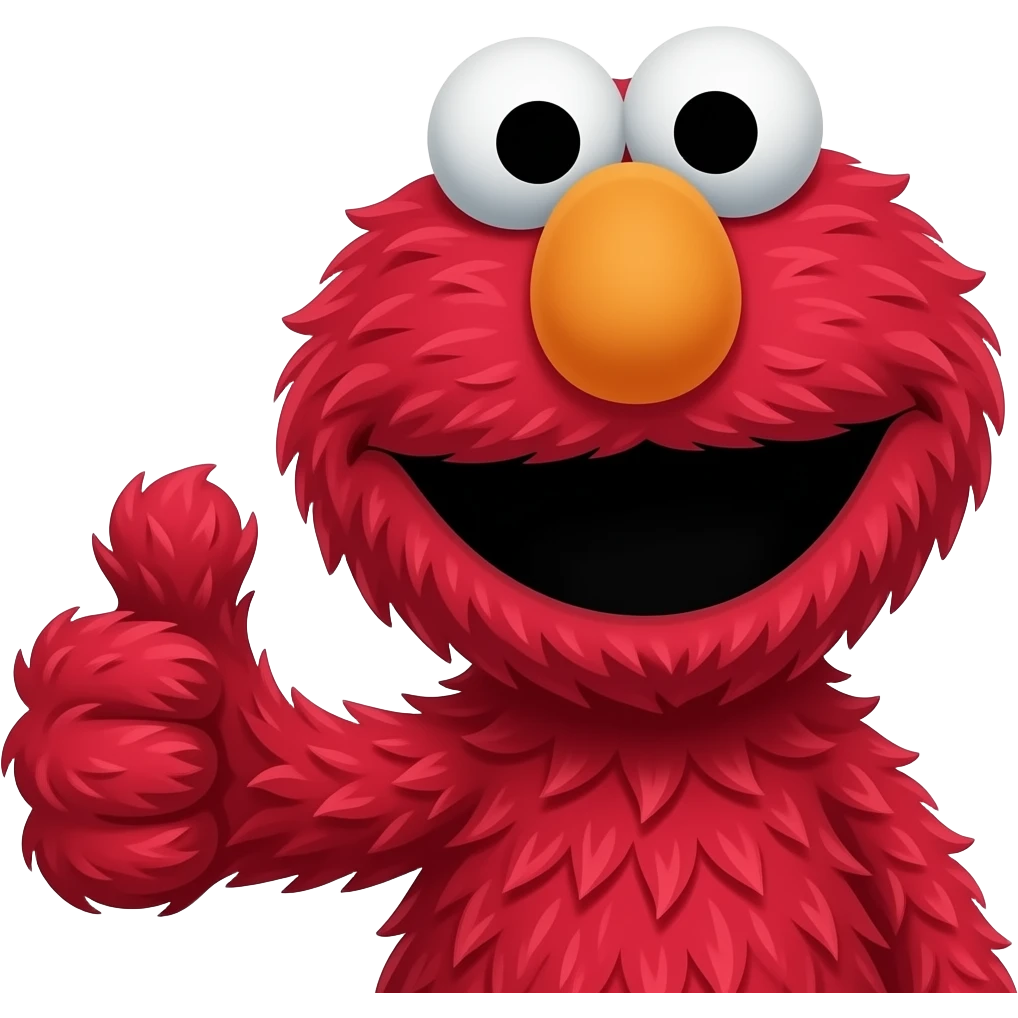 Elmo thumbs up emoji