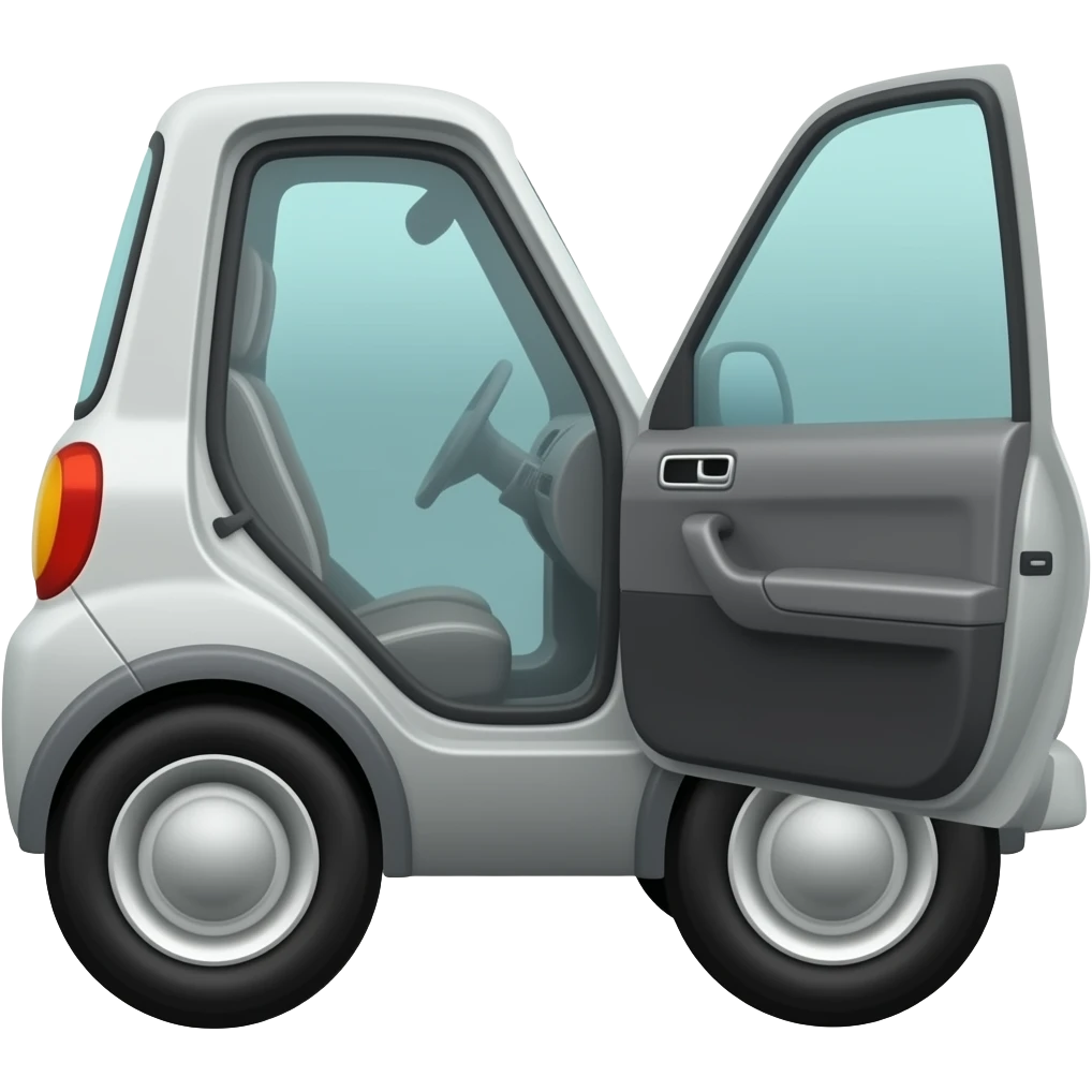 Car with door open emoji