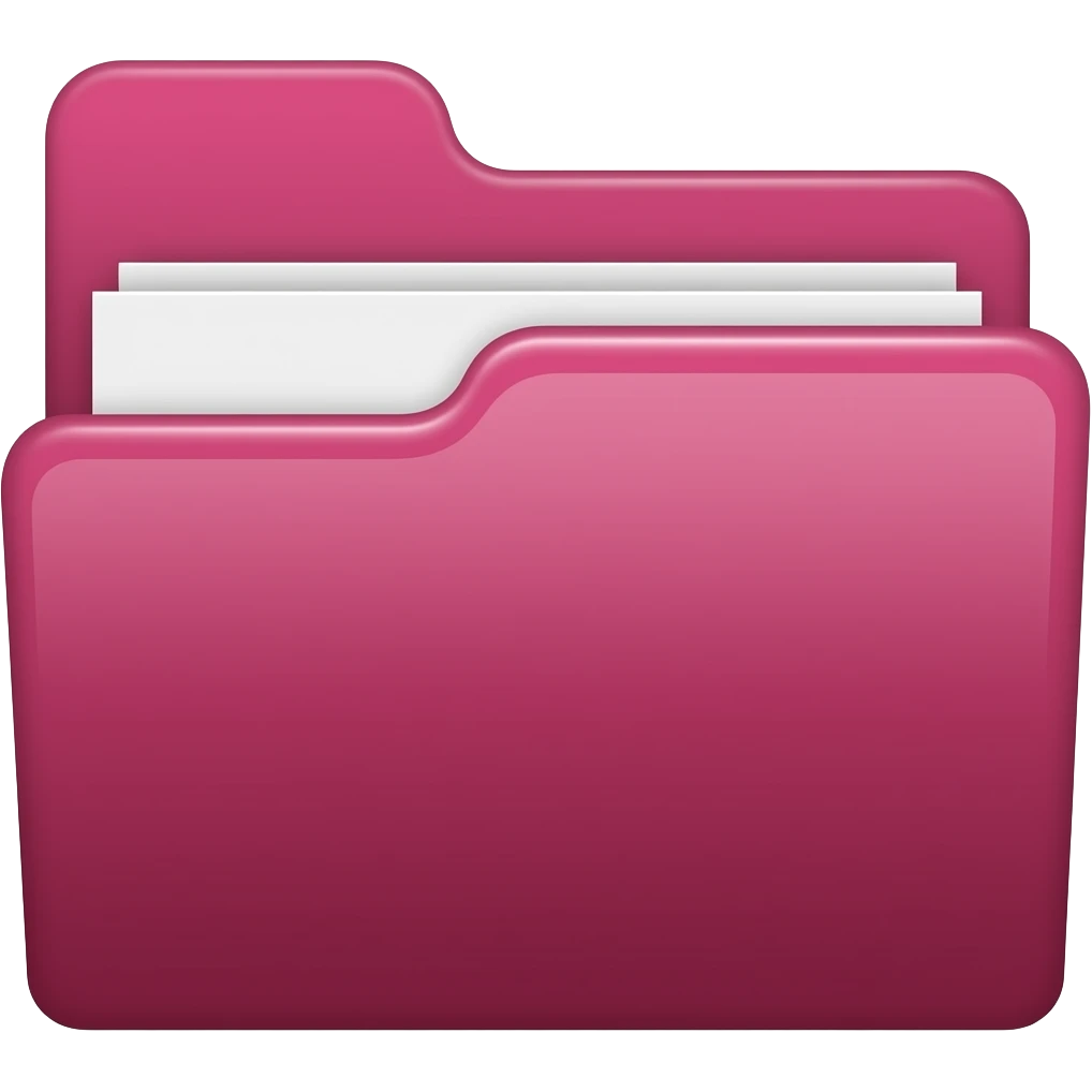 dark pink folder emoji