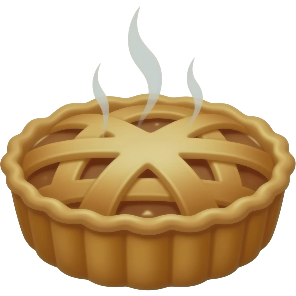 Fresh whole baked apple pie emoji