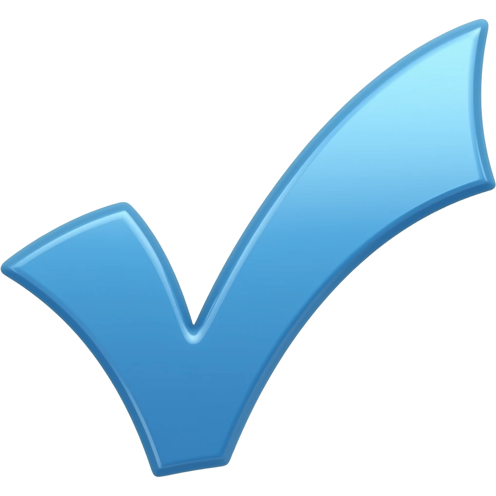 Blue tick emoji