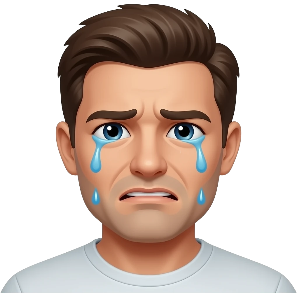 آدمی که داره خیلی گریه می‌کنه emoji