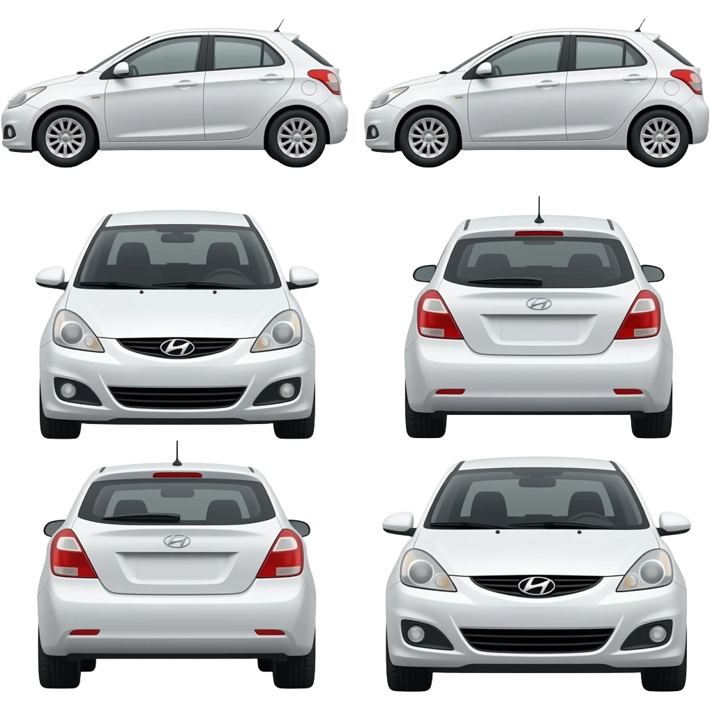 white hyundai getz car angles emoji