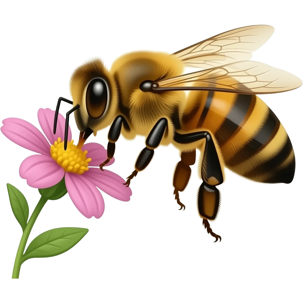 bee eating from a flower emoji