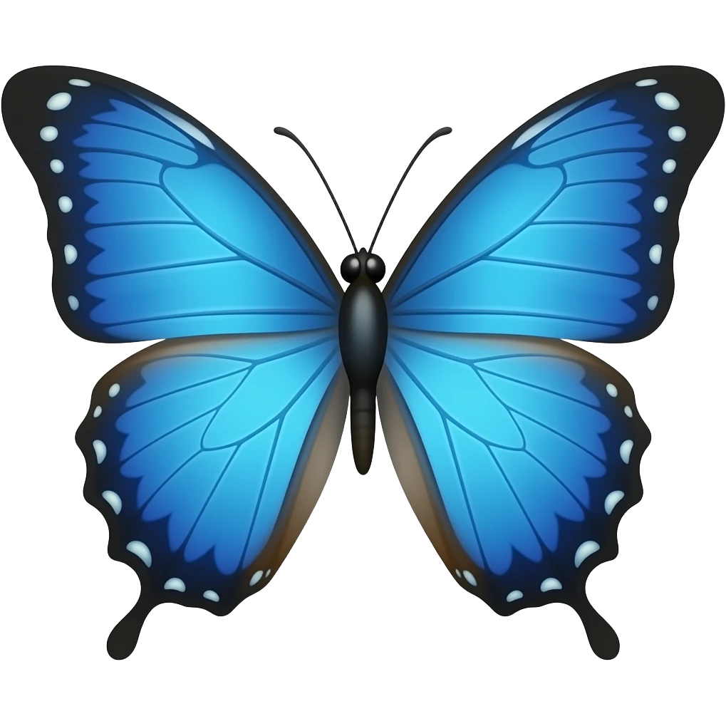 blue butterfly emoji