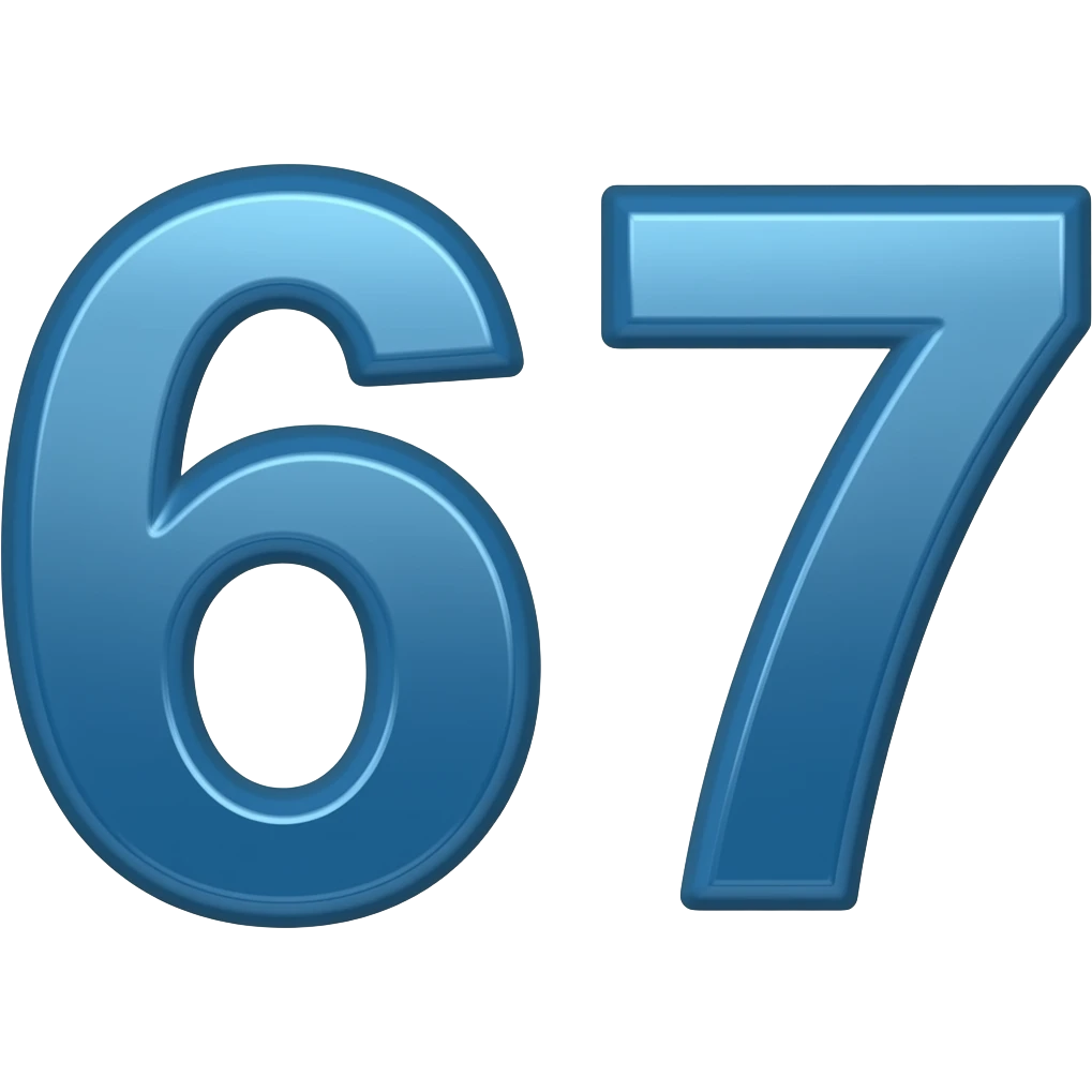 67 En bleu. emoji