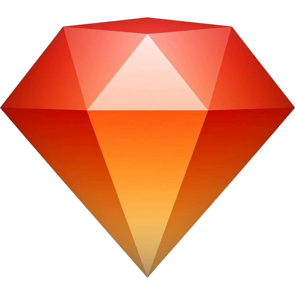 Red-Orange Gradient diamond emoji