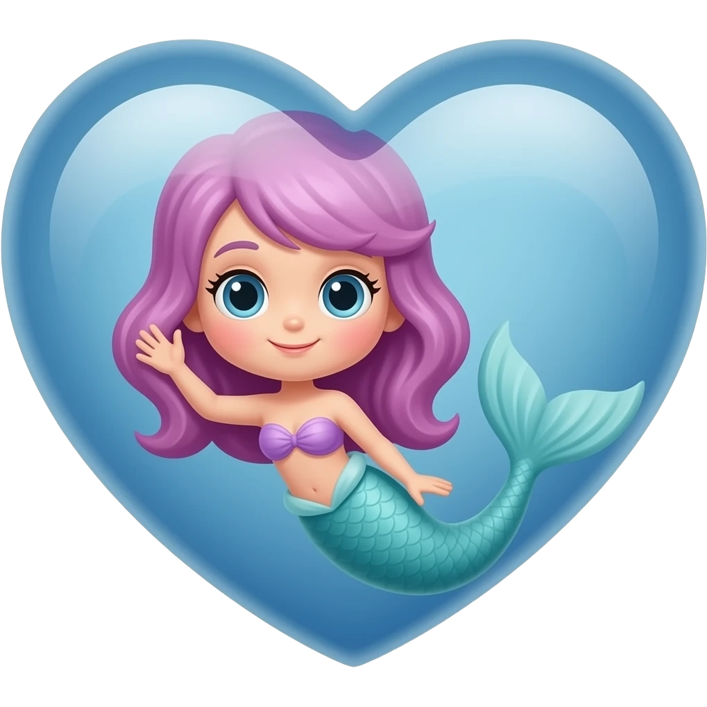 این قلبش باشه ولی ب جای اردک داخلش پری دریای کوچولو بزار emoji