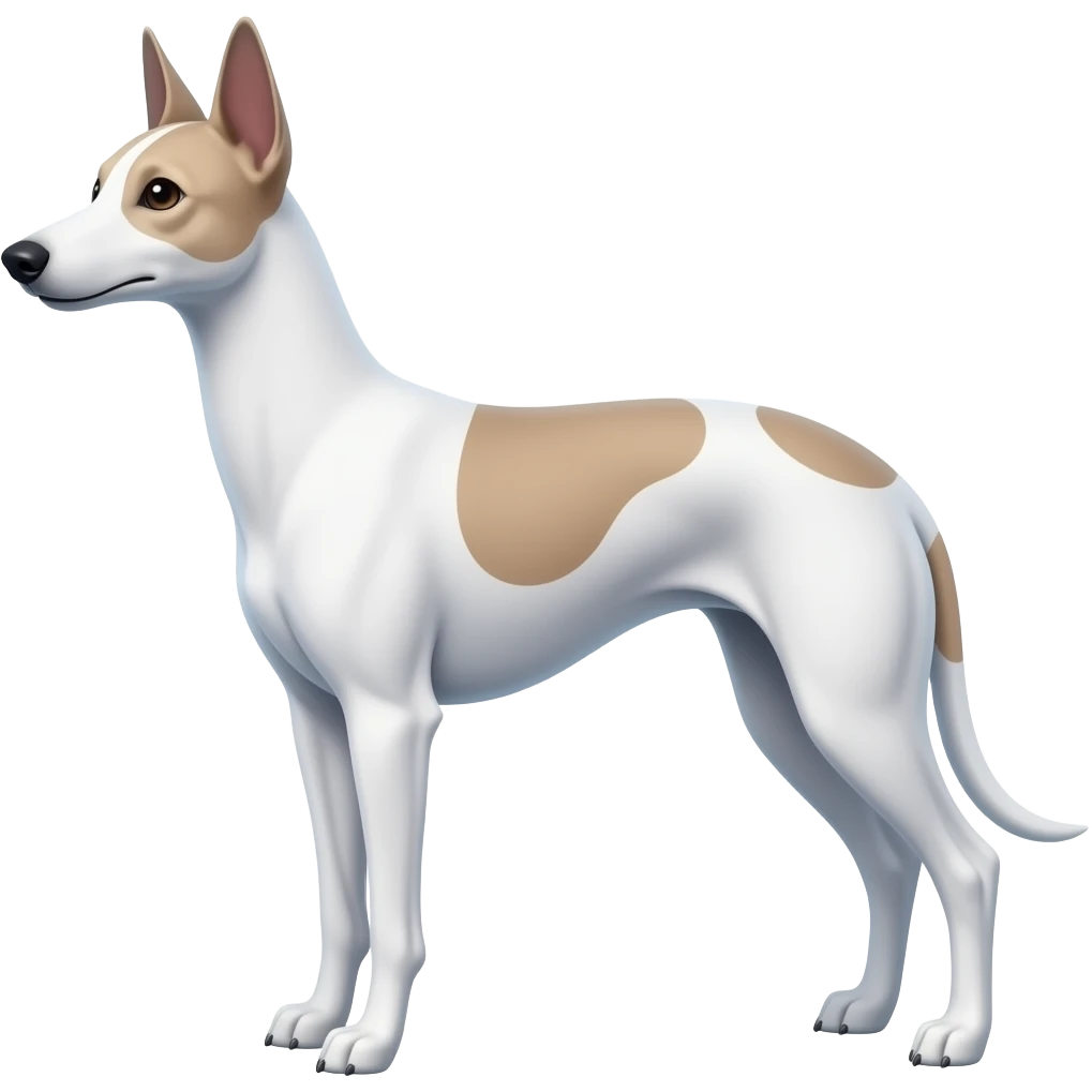 White greyhound pointed ears emoji