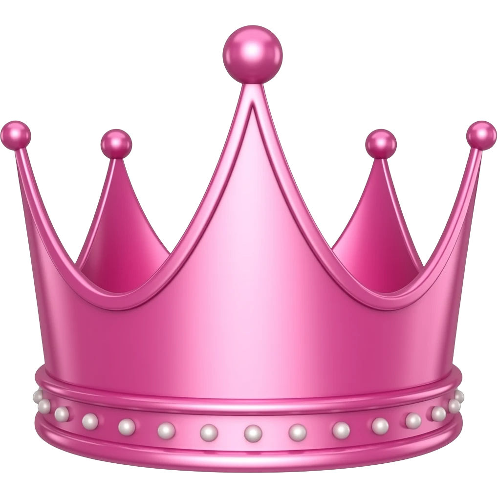 Pink shiny crown emoji