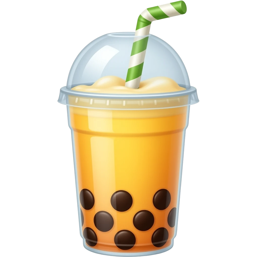 Mango boba tea emoji