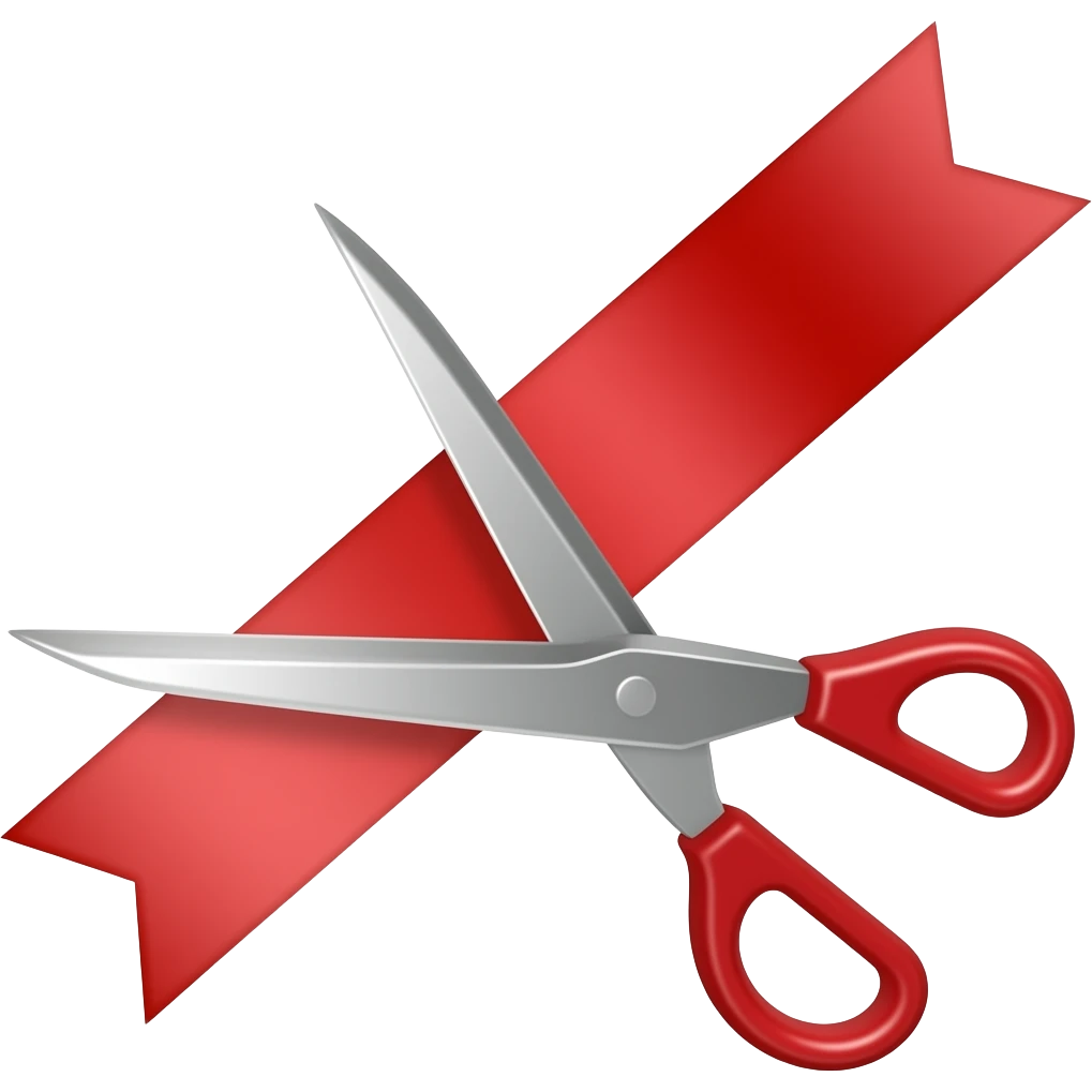 delete the red ribbon emoji
