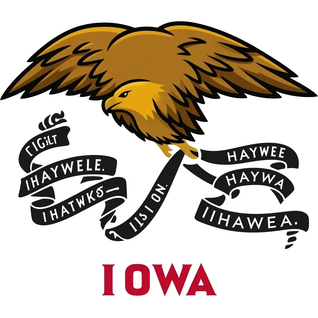 Iowa Hawkeye tiger hawk Logo emoji