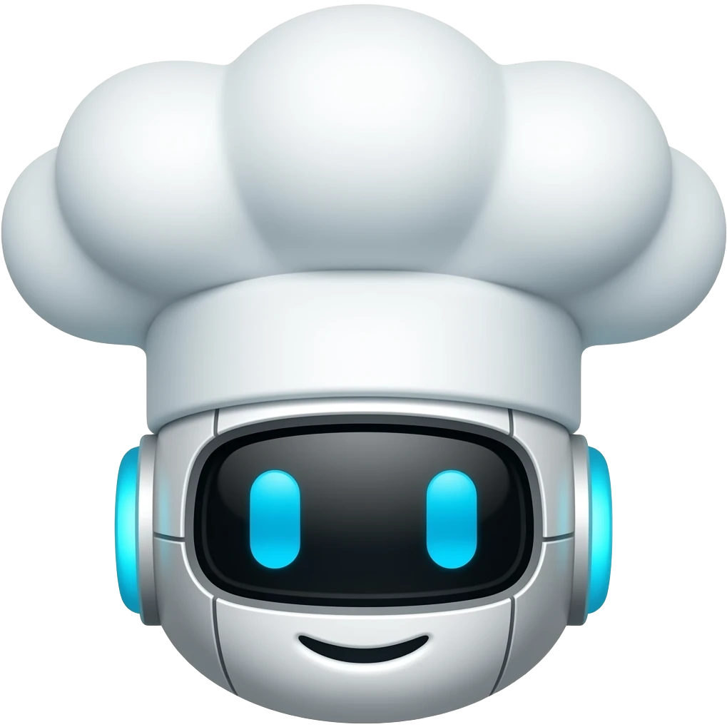 robot head with chef hat emoji