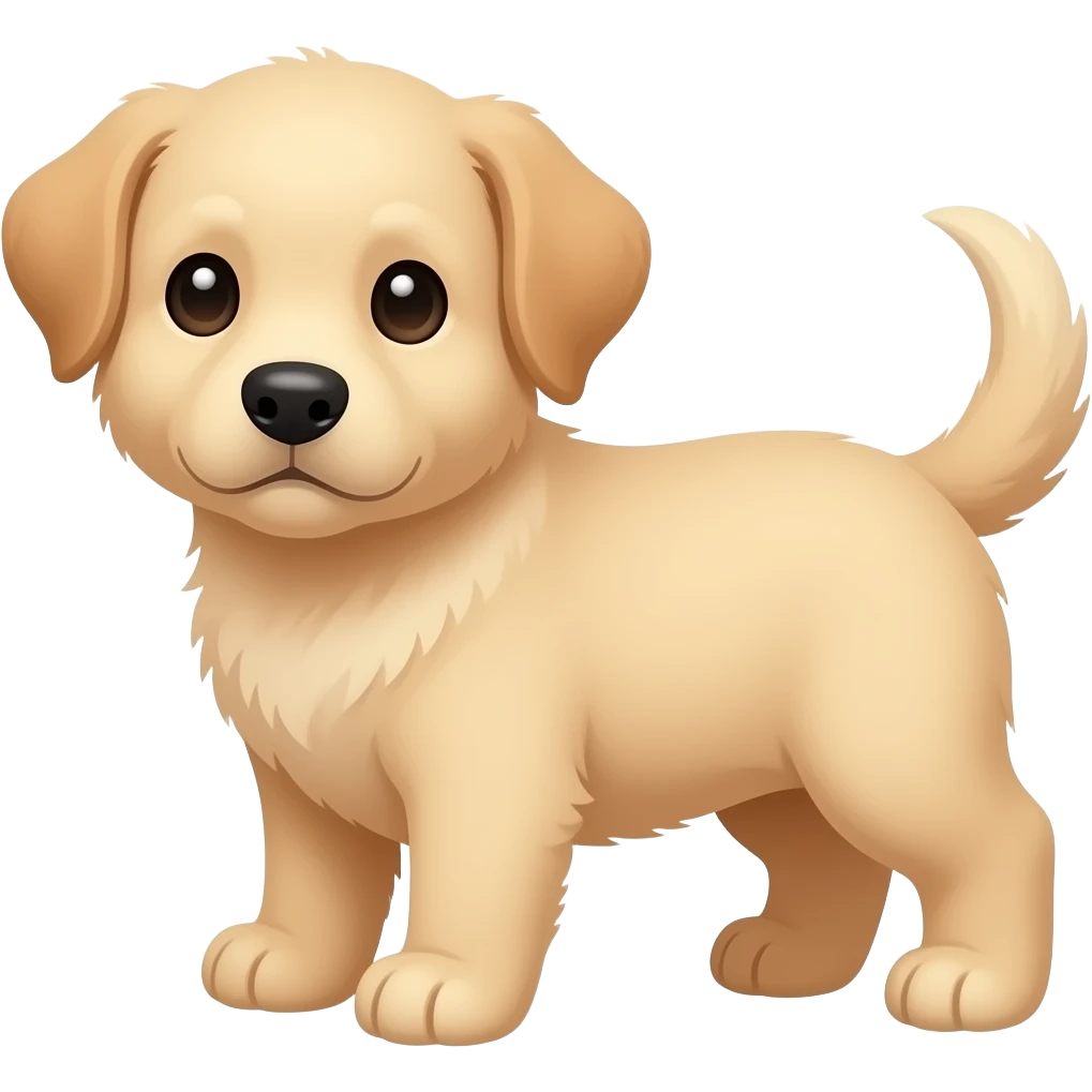 Cream puppy with short hair emoji